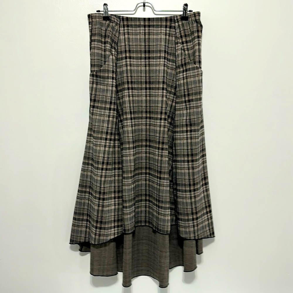 Cato plaid high low skirt​​​​​